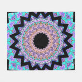 Omgekeerde conflict Mandala (Zwart) Fleece Deken (Voorkant (Horizontaal))