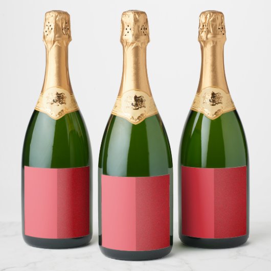Omgekeerde dubbele textuur tomaat rode labels (Cus Sparkling Wijnetiket (Flessen)
