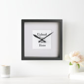 Omgekeerde fotoverlichting vierkante klok (Huis)