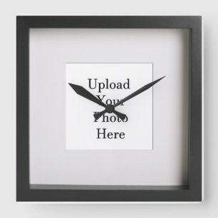 Omgekeerde fotoverlichting vierkante klok