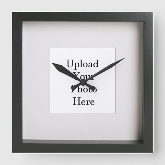 Omgekeerde fotoverlichting vierkante klok (Voorkant)