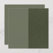 Omgekeerde Gespleten Mosgroene Plat Dankkaart Bedankkaart (Voorkant / Achterkant)