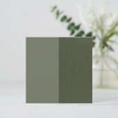 Omgekeerde Gespleten Mosgroene Plat Dankkaart Bedankkaart (Staand voorkant)