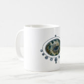 Omgekeerde Hawksbill Turtle Eye Koffiemok (Voorkant links)
