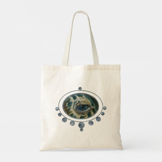 Omgekeerde Hawksbill Turtle Eye Tote Bag (Achterkant)