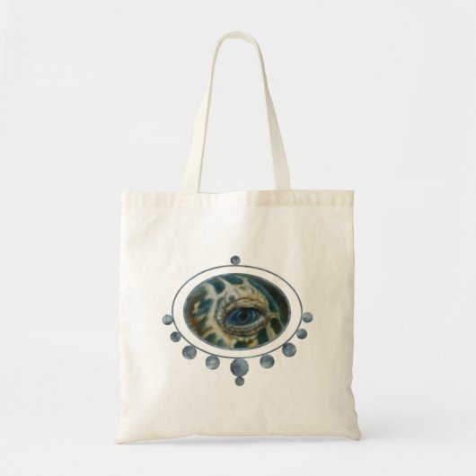 Omgekeerde Hawksbill Turtle Eye Tote Bag (Voorkant)
