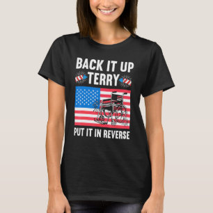 Omgekeerde het 4de Vuurwerk van Juli File het Terr T-shirt
