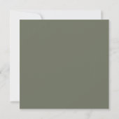 Omgekeerde Horizontale Mosgroene Platte Bedankkaar Bedankkaart (Achterkant)