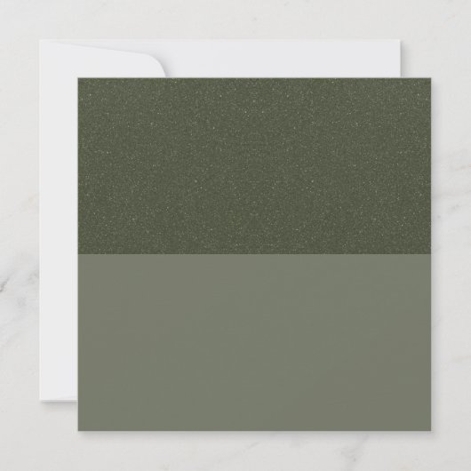 Omgekeerde Horizontale Mosgroene Platte Bedankkaar Bedankkaart (Voorkant)