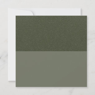 Omgekeerde Horizontale Mosgroene Platte Bedankkaar Bedankkaart