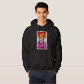 omgekeerde lesbische pride vlag uno lesbisch hoodie (Voorkant volledig)