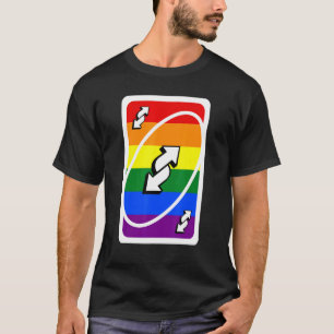 Omgekeerde LGBT Pride Vlag Uno LGBT T-shirt