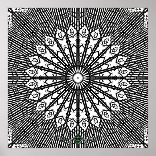 Omgekeerde Looking Glass Mandala Poster (Voorkant)