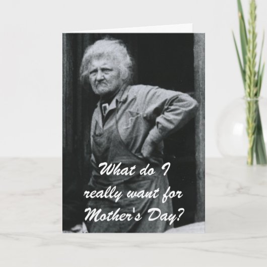 Omgekeerde Moederdag-Kaart Kaart (Voorkant)