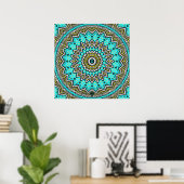 Omgekeerde mozaïek mandala 2 poster (Thuiskantoor)