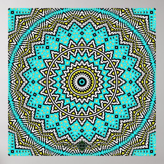 Omgekeerde mozaïek mandala 2 poster (Voorkant)