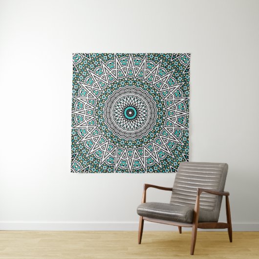 Omgekeerde Mozaïek Mandala Wandkleed (In situ)