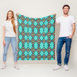 Omgekeerde mozaïekbehang (groot) fleece deken
