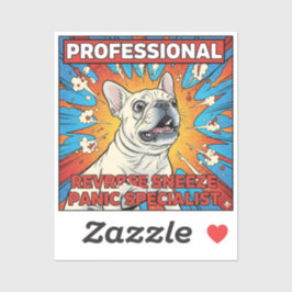Omgekeerde Nieuw Panische Franse Bulldog Grappige  Sticker