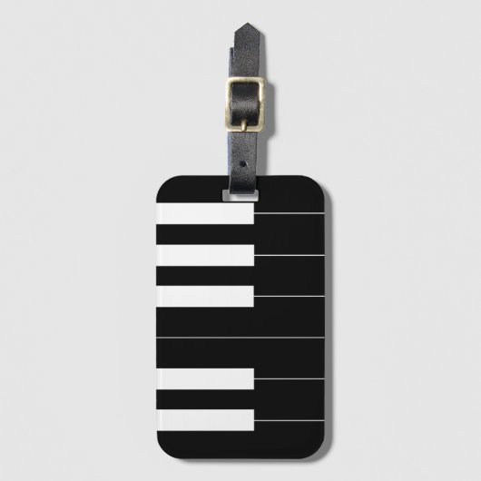Omgekeerde pianotoetsen bagagelabel (Voorkant (verticaal))