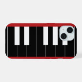 Omgekeerde pianotoetsen iPhone 15 case (Achterkant horizontaal)