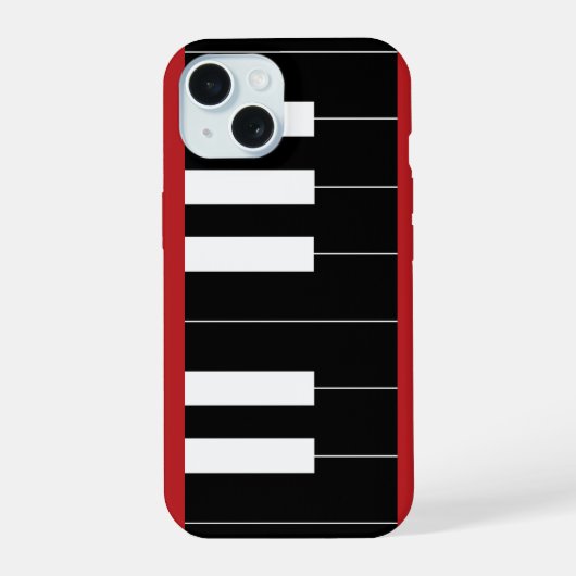 Omgekeerde pianotoetsen iPhone 15 case (Achterkant)