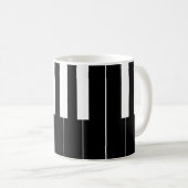 Omgekeerde pianotoetsen koffiemok (Voorkant rechts)