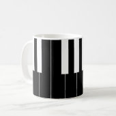 Omgekeerde pianotoetsen koffiemok (Voorkant links)