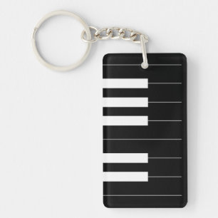 Omgekeerde pianotoetsen sleutelhanger
