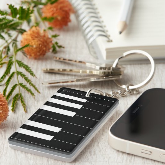 Omgekeerde pianotoetsen sleutelhanger (Voorkant Rechts)