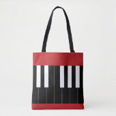 Omgekeerde pianotoetsen tote bag (Voorkant)