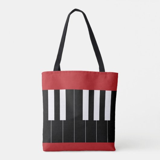 Omgekeerde pianotoetsen tote bag (Achterkant)