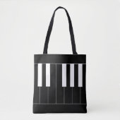 Omgekeerde pianotoetsen tote bag (Voorkant)