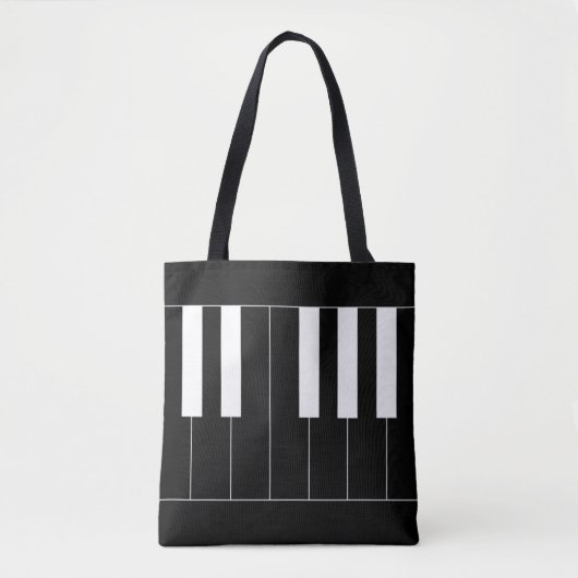 Omgekeerde pianotoetsen tote bag (Voorkant)