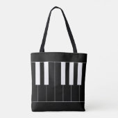 Omgekeerde pianotoetsen tote bag (Achterkant)