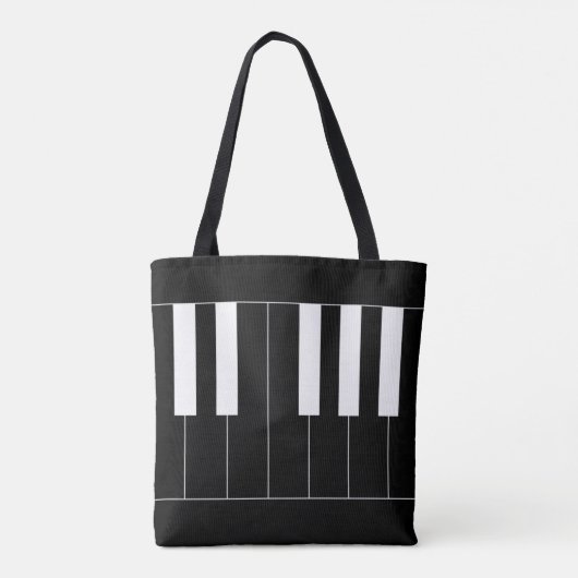 Omgekeerde pianotoetsen tote bag (Achterkant)