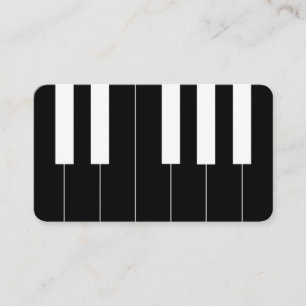 Omgekeerde pianotoetsen visitekaartje