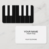Omgekeerde pianotoetsen visitekaartje (Voorkant / Achterkant)