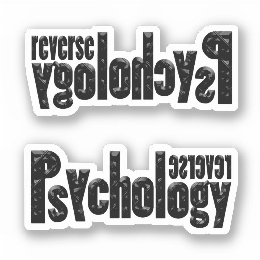 Omgekeerde Psychologie Sticker (Voorkant)