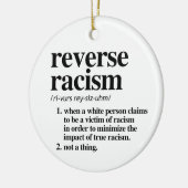 Omgekeerde racistische definitie keramisch ornament (Links)