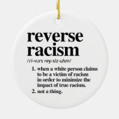 Omgekeerde racistische definitie keramisch ornament (Achterkant)