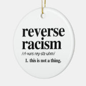 Omgekeerde racistische definitie keramisch ornament (Links)