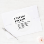 Omgekeerde racistische definitie ronde sticker (Envelop)