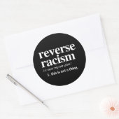 Omgekeerde racistische definitie ronde sticker (Envelop)