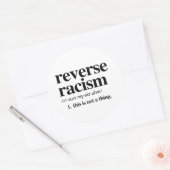 Omgekeerde racistische definitie ronde sticker (Envelop)