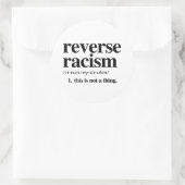 Omgekeerde racistische definitie ronde sticker (Tas)