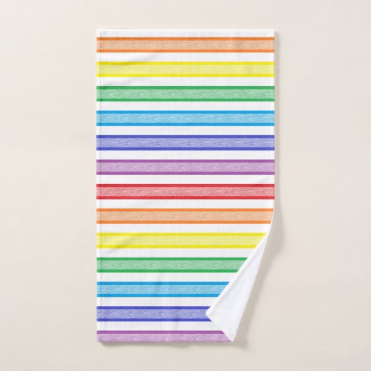 Omgekeerde regenboog bad handdoek (Handdoek)