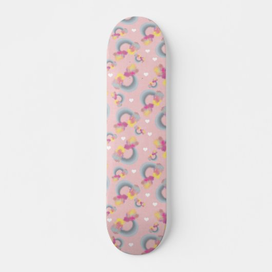 Omgekeerde regenboog- roze persoonlijk skateboard (Voorkant)