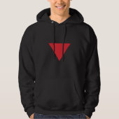 Omgekeerde rode driehoek hoodie (Voorkant)