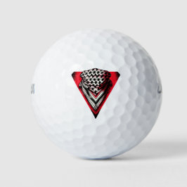 Omgekeerde rode driehoek keffiyeh golfballen
